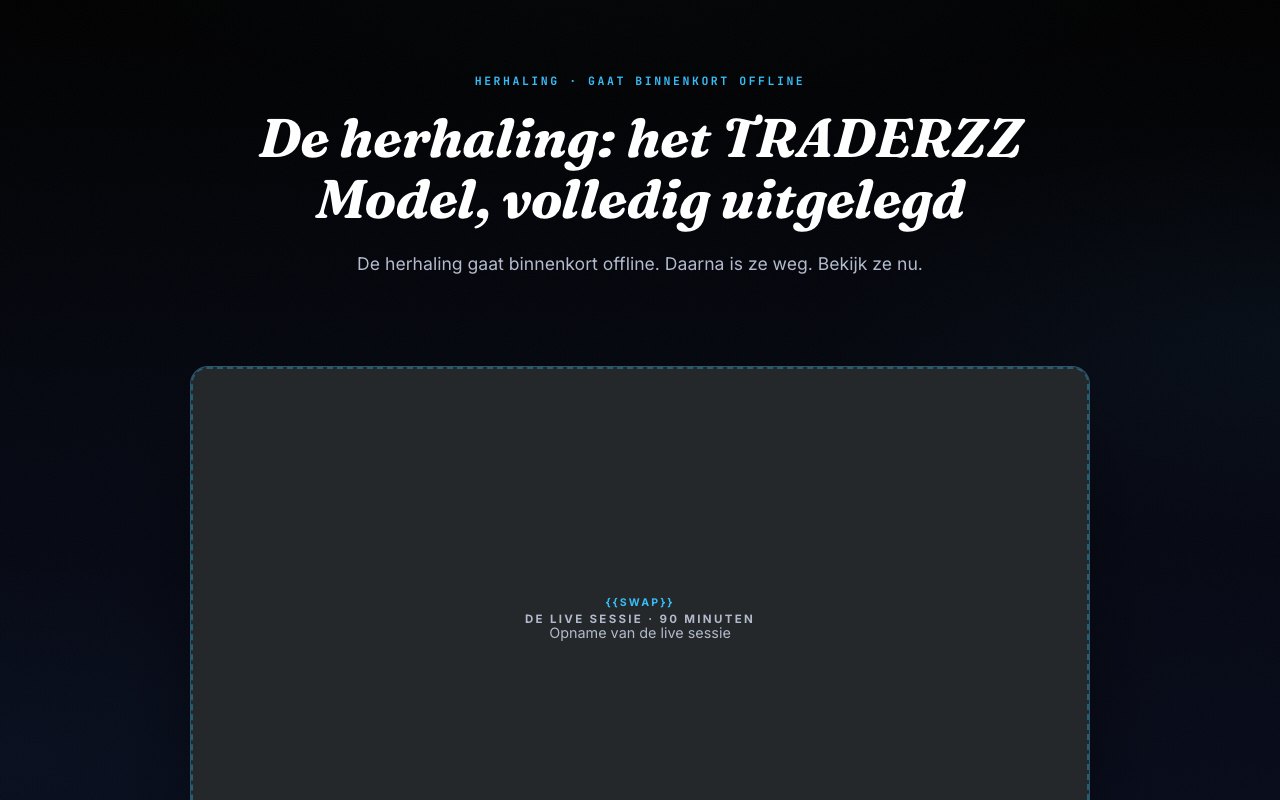Voorbeeld van de herhalingspagina