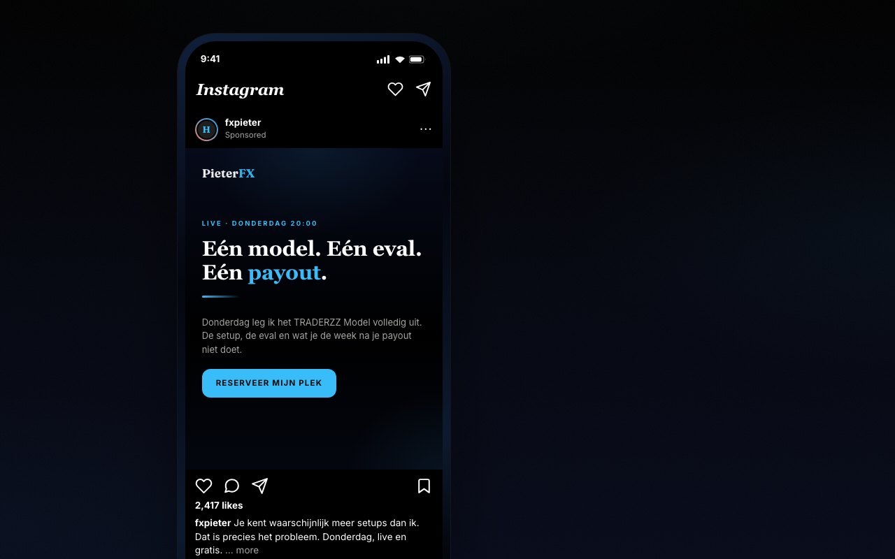 Voorbeeld van de statische advertentie